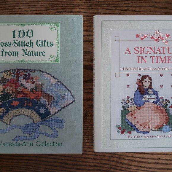 Lot of 2 Hardback Cross-Stitch Pattern Books (The Vanessa-Ann Collection) - Picture 1 of 15